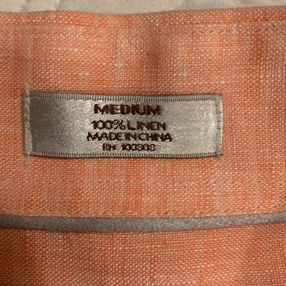 Peter Millar Men’s 100% Linen Long Sleeve Button Down Shirt - Picture 9 of 11